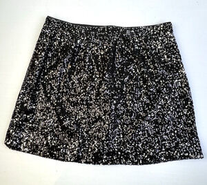 Seductions Sequin Skirt Women Large Black Dazzle Party Sabrina Night Out Sparkle